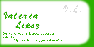 valeria lipsz business card